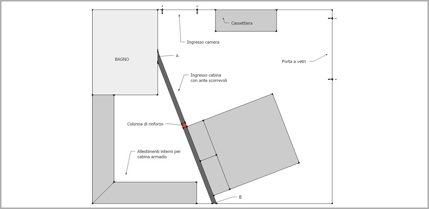 piantina arredamento su misura